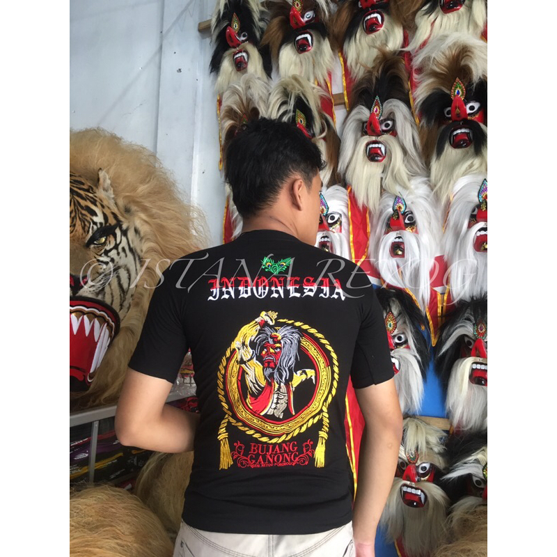 Termurah kaos reyog / grosir kaos bordir / terlaris kaos reog bordir / kaos bujang ganong / kaos gan