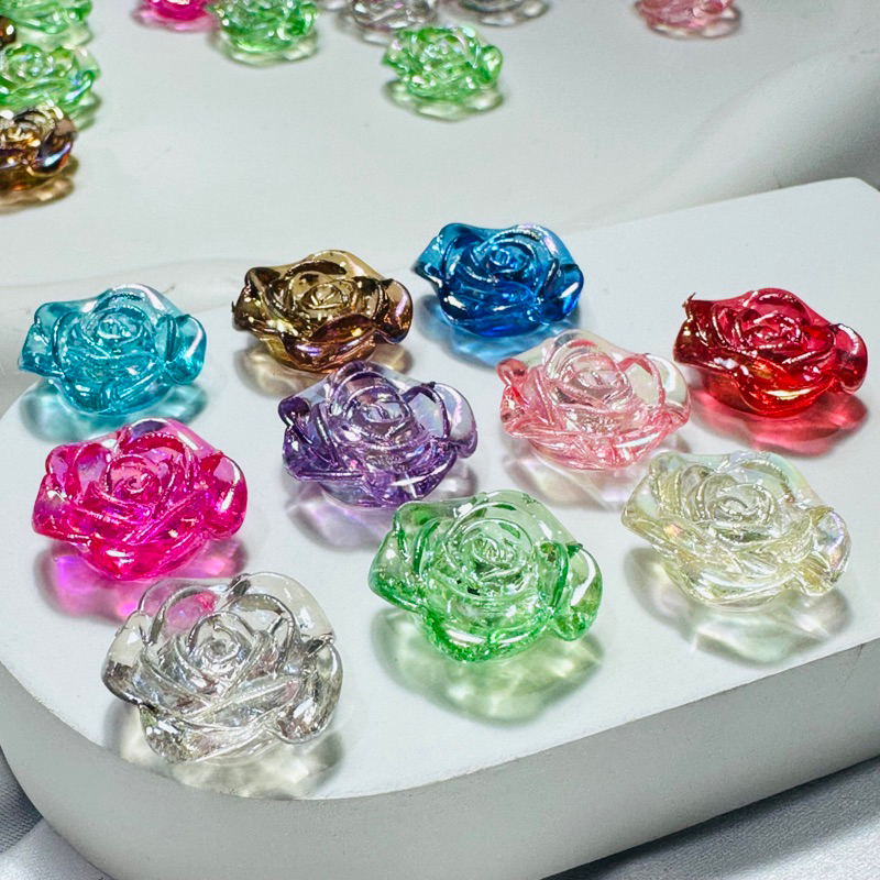 DIY Mote mawar transparan.mote bunga mawar akrilik