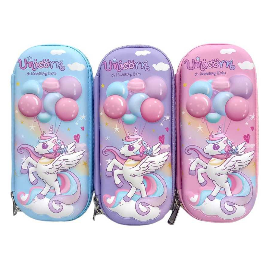 

BLINGBERRY Kotak Pensil Unicorn 3D Timbul Karakter Tempat Pensil Unicorn Anak Paud TK SD ala Smi**e Kualitas kado anak perempuan