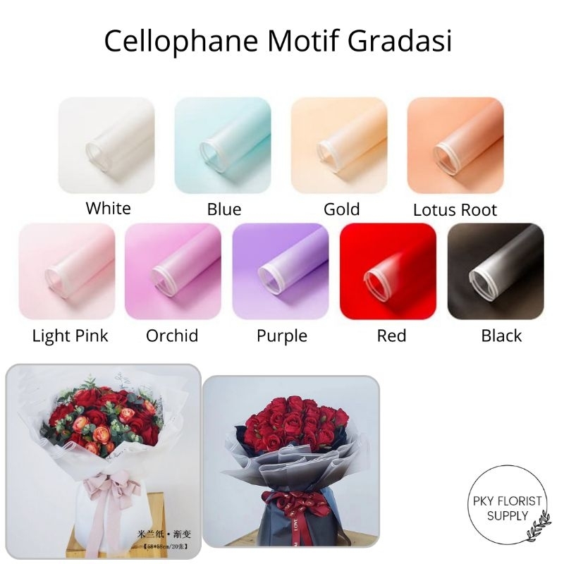 

Kertas Buket Cellophane Motif Gradasi