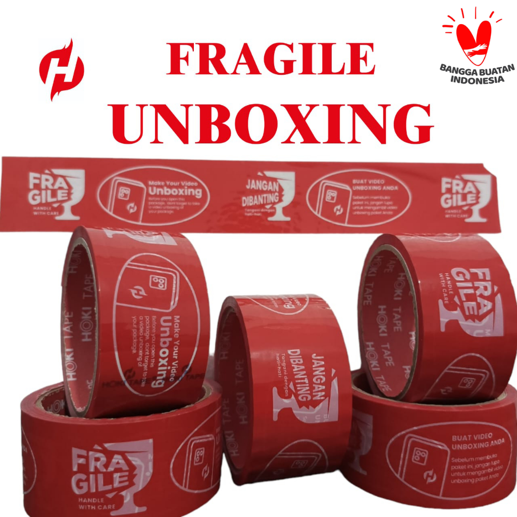 

Lakban fragile Unboxing 45mm x 90 yard - 45mm x 50 yard____________136