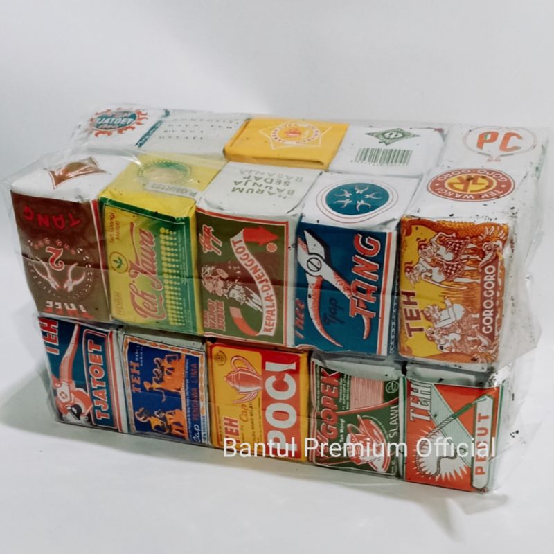 

PAKET 10 VARIAN TEH TUBRUK MANTAP 40 GRAM | Pendawa Lima Goro Goro Tjatoet Biru 2 Tang Hijau Jawa Premium Poci Kuning Pecut Gopek Kepala Djenggot Hijau