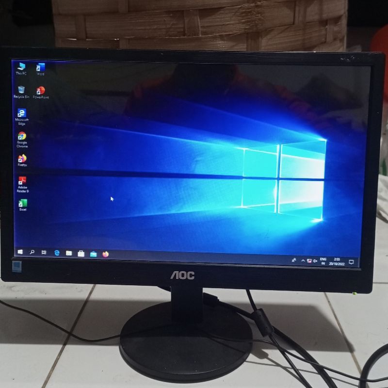 MONITOR LED AOC 15.6 INCH E1670SW SECOND BAGUS