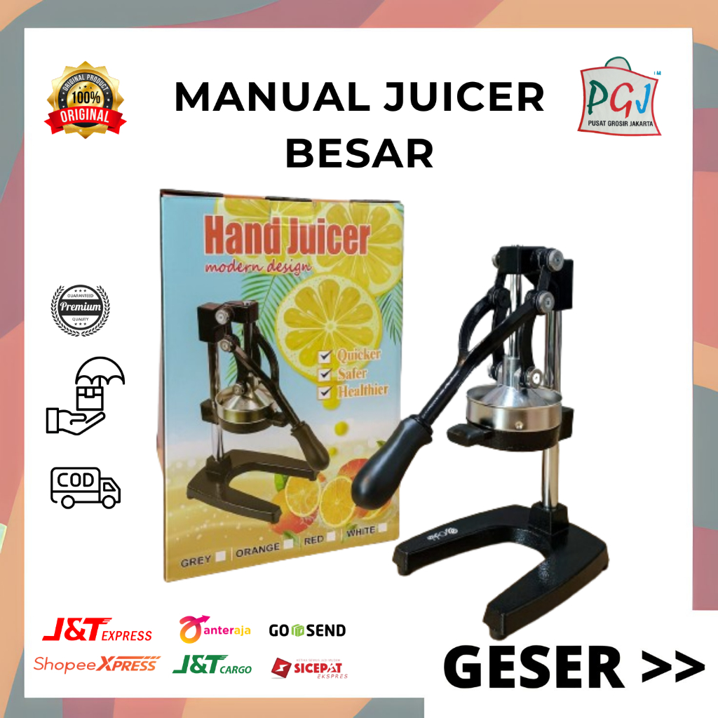 PGJ - HIGH QUALITY Mesin Alat Peras Jeruk Manual / Press Jeruk Delima Stainless Besar Tebal Kokoh / 