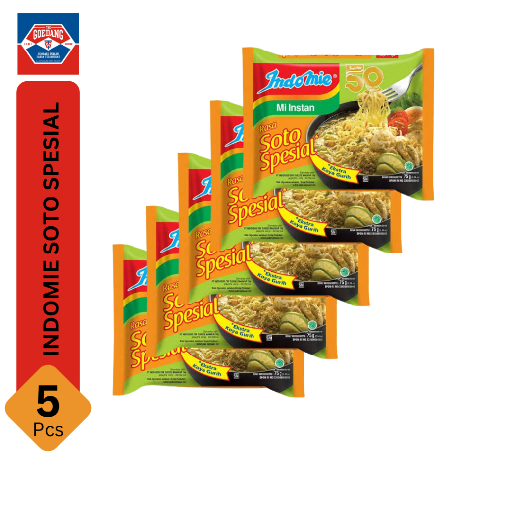 

Mie Kuah Instan Indomie Soto Spesial 5pcs