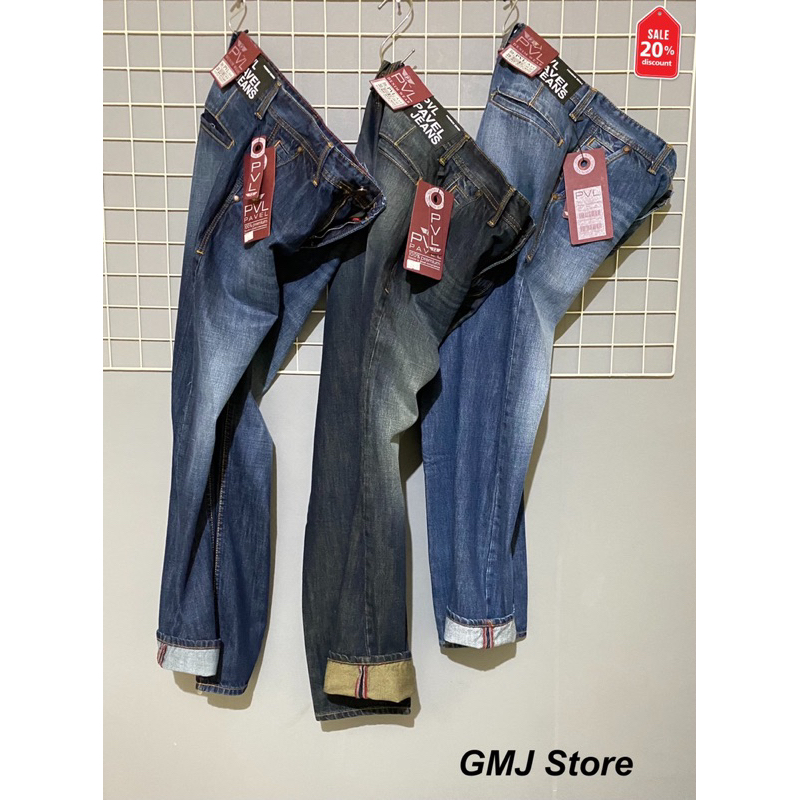 CELANA PANJANG  JEANS STANDAR PREMIUM PAVE(PVL)KANTONG BOBOK(kantong dalam)