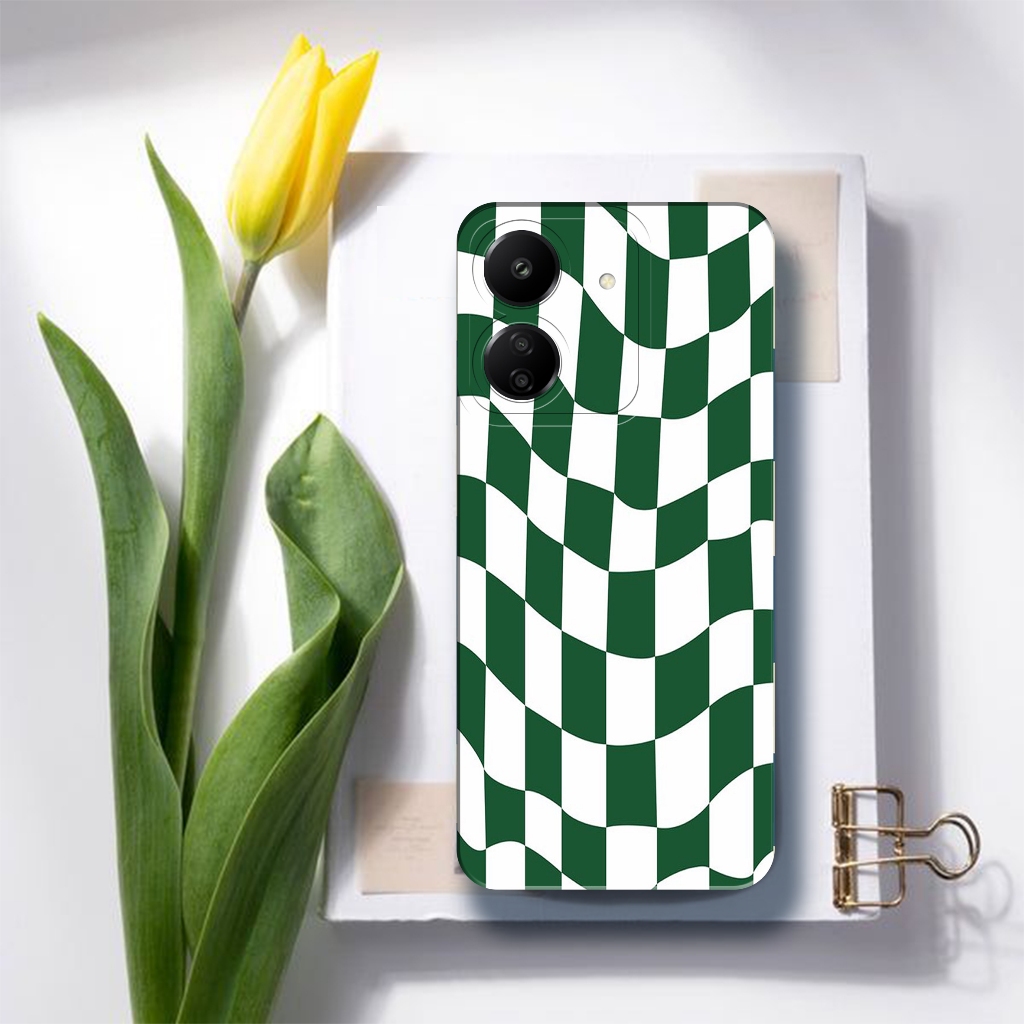 Case Hp - Xiaomi Redmi 13C -  Casing Hp Xiaomi Redmi 13C - Elzora.Id  - Motif Catur - Fashion Case -