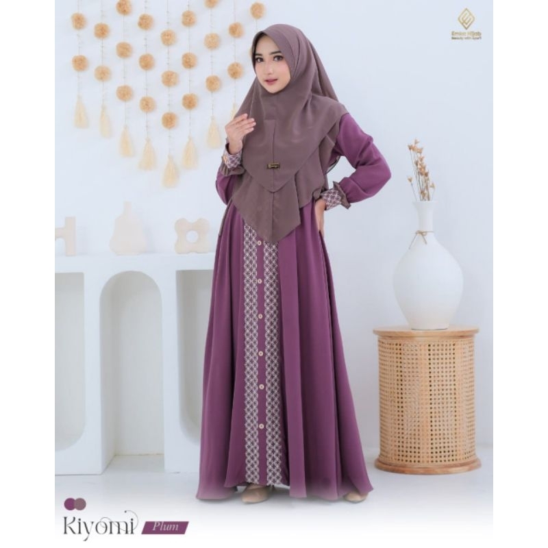KIYOMI DRES BY EMKA HIJAB/GAMIS SERAGAMAN DRES SERAGAMAN