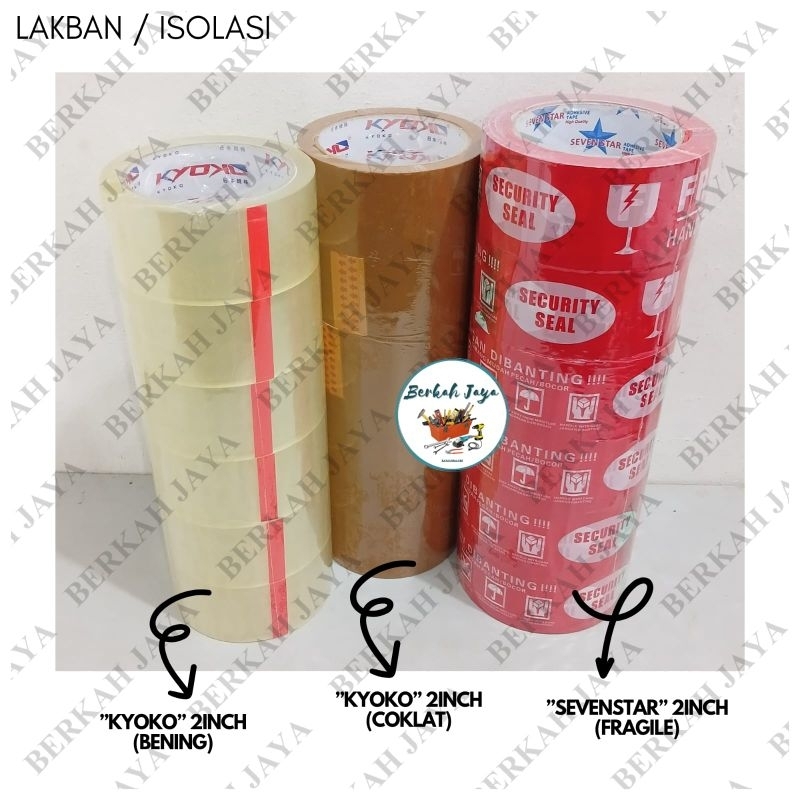

ISOLASI Fragile 92 Yard | Coklat | Bening || Lakban Tebal kuat lengket tak mudah putus (Satuan)