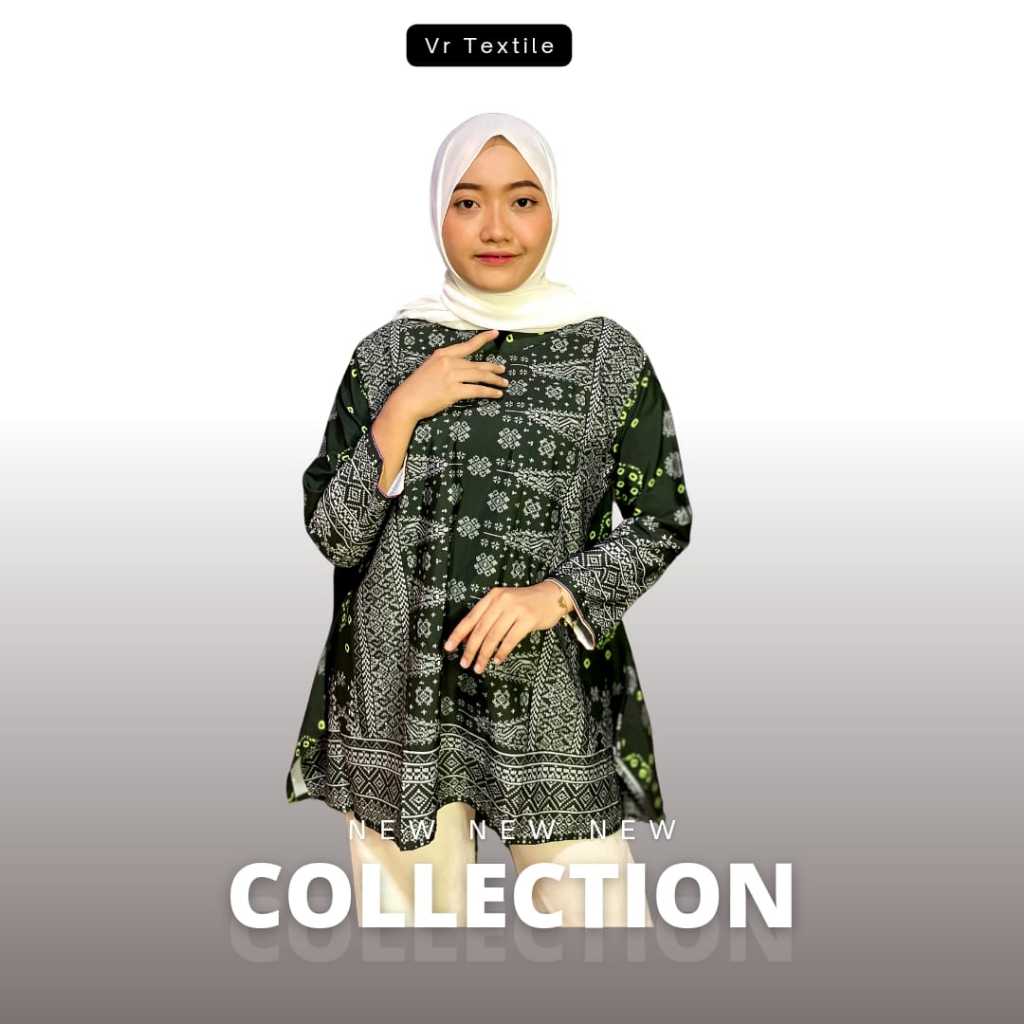 Vr Textile - Baju Batik Atasan Wanita Motif Jumputan Model A