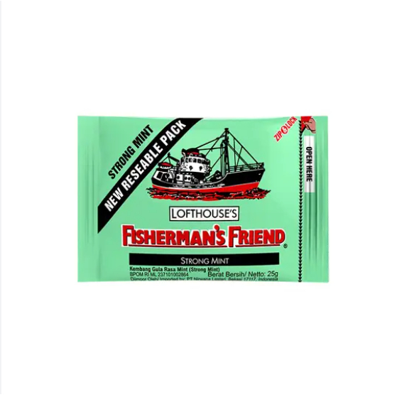 

FISHERMAN'S HIJAU ( STRONG MINT ) 25GR PELEGA TENGGOROKAN