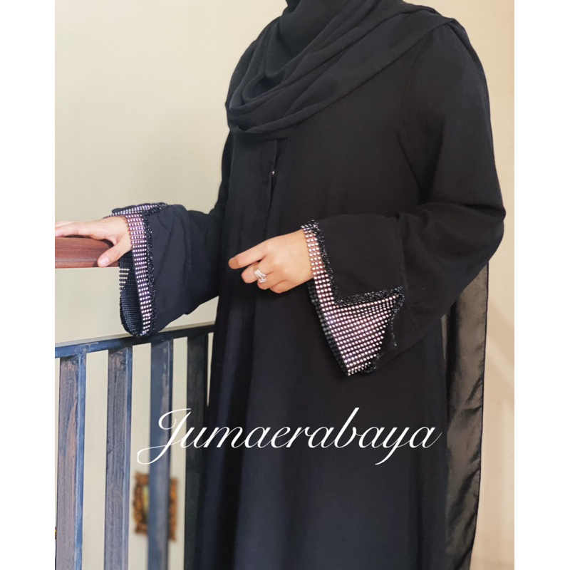 Abaya jaring swarovski