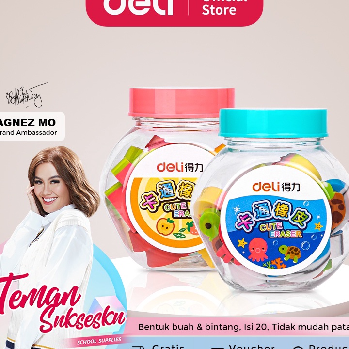 

B Sale Deli ool Eraser Penghapus Hapusan Buah dan Binatang Lucu isi
