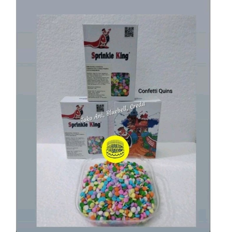 

Sprinkle Confetti Quins Pastel Color, Pack 100gr / Sprinkle bentuk bulat pipih ( 067-CC44 )