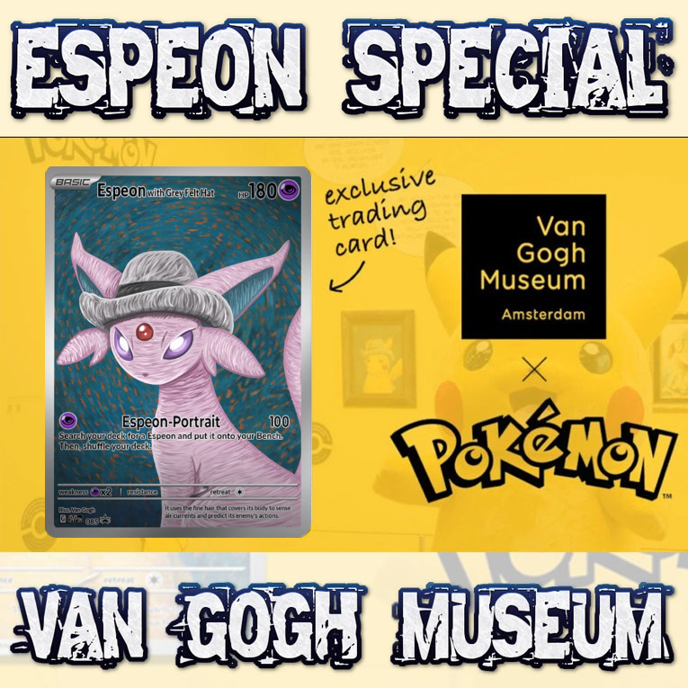 KARTU POKEMON TCG HOLOGRAM SPECIAL ESPEON VAN GOGH MUSEUM