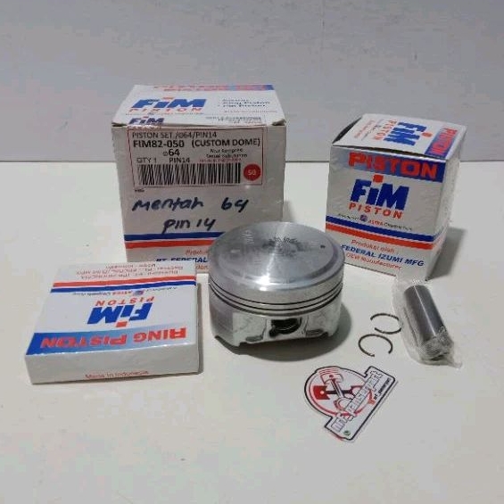 FIM82//PISTON KIT/SEHER SET RING BORE UP PEN 14 MM//SIZE 63,5/64/64,5/65 MM HONDA CBR 150 NEW LED SO