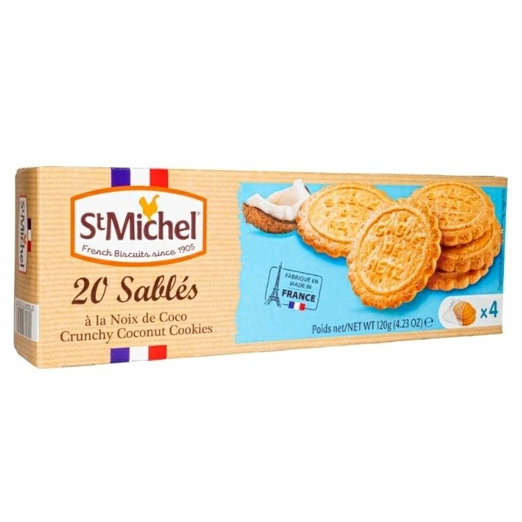 

ST MICHEL 20 Sables Crunchy Coconut Cookies 120g