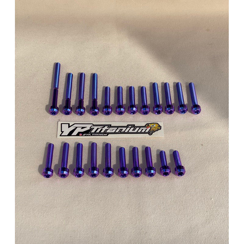 set baut titanium gr5 blok bak kalter kanan kiri mesin ninja rr r kr sp 150
