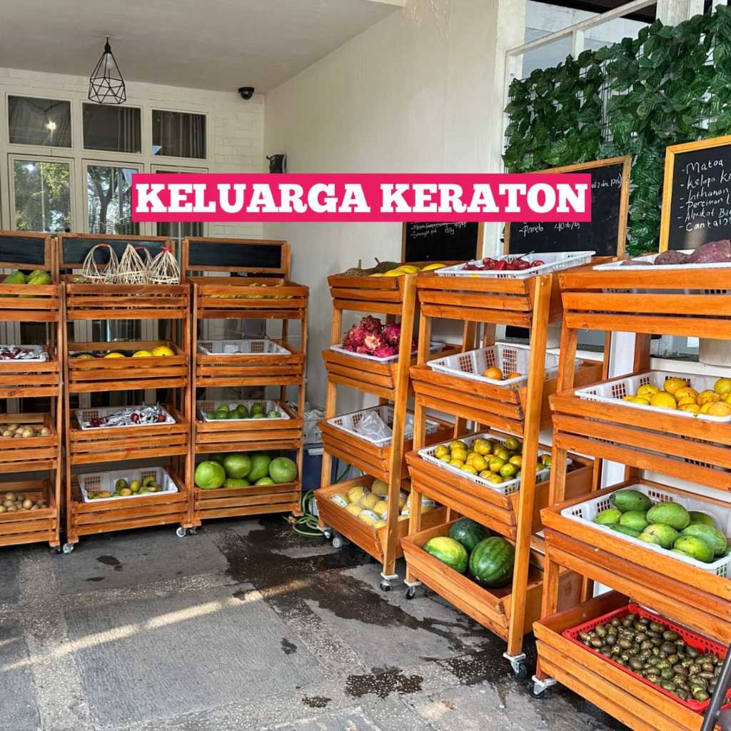 Rak buah 4 tingkat Kaki Besi / Rak Sayuran 4 Tingkat Kaki Besi