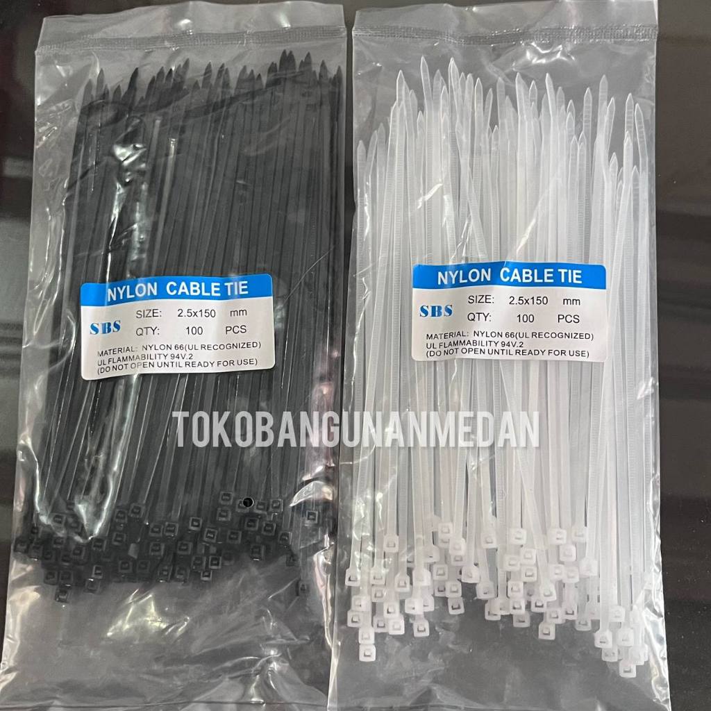 

KABEL TIES 15 CM - 2.5 X 150MM / PENGIKAT KABEL TIS TIE