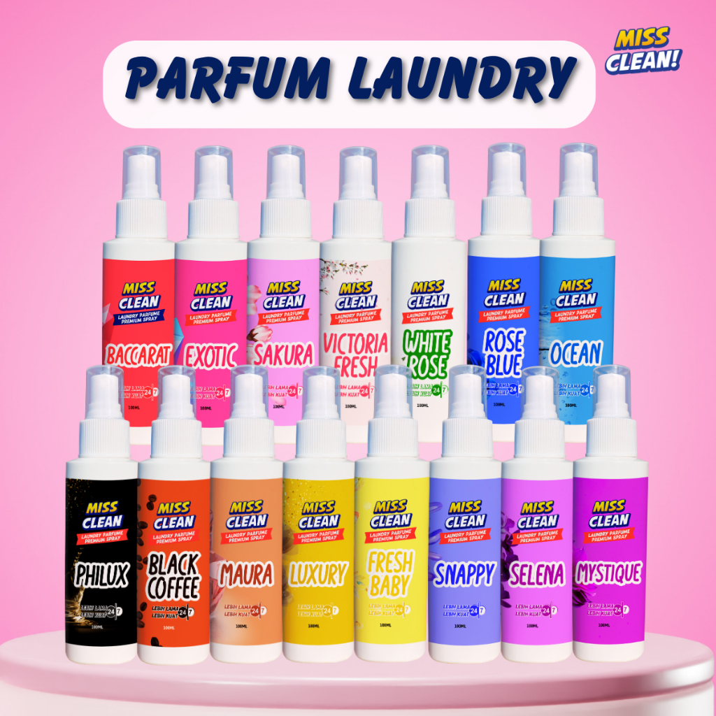 pewangi pakaian laundry Lengkap Premium Miss Clean murah Lengkap parfum laundri farfume Grade pewang