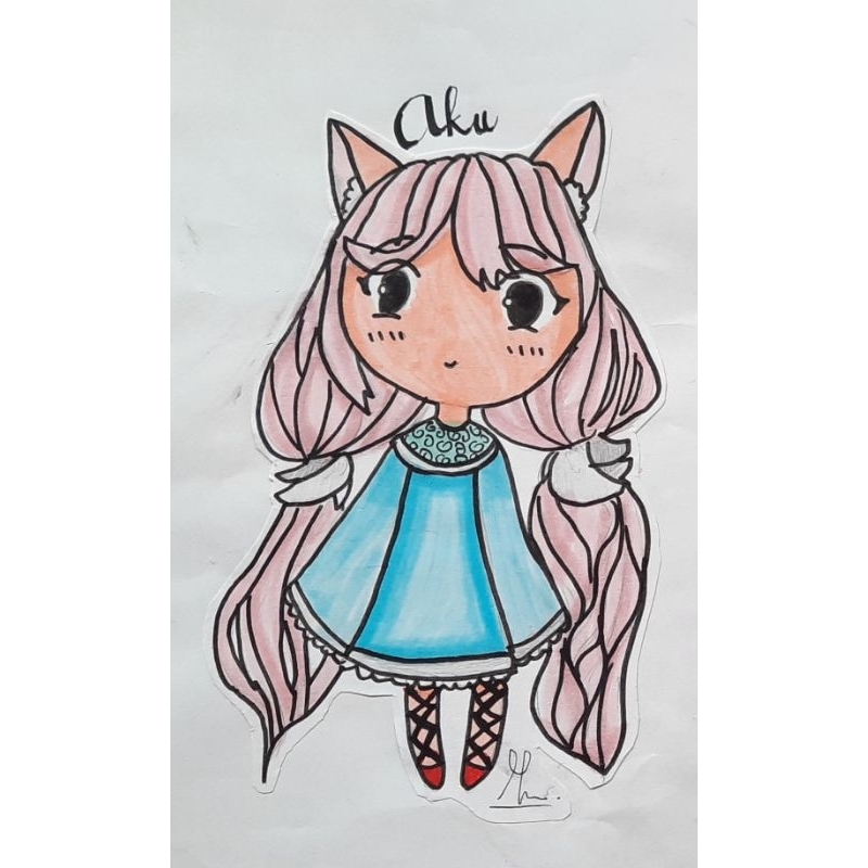 

Gambar handmade bagus anime anak perempuan buatan anak