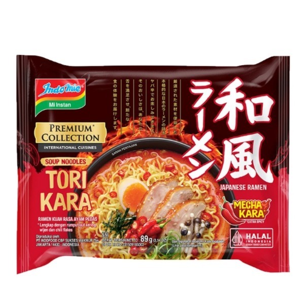 

Indomie Premium Collection mie instan Tori kara ayam pedas 89 gr