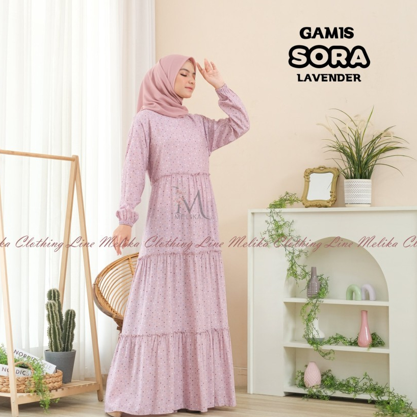 gamis wanita dewasa terbaru 2024 lebara kekinian remaja gaya korea korean style syari motif terlaris