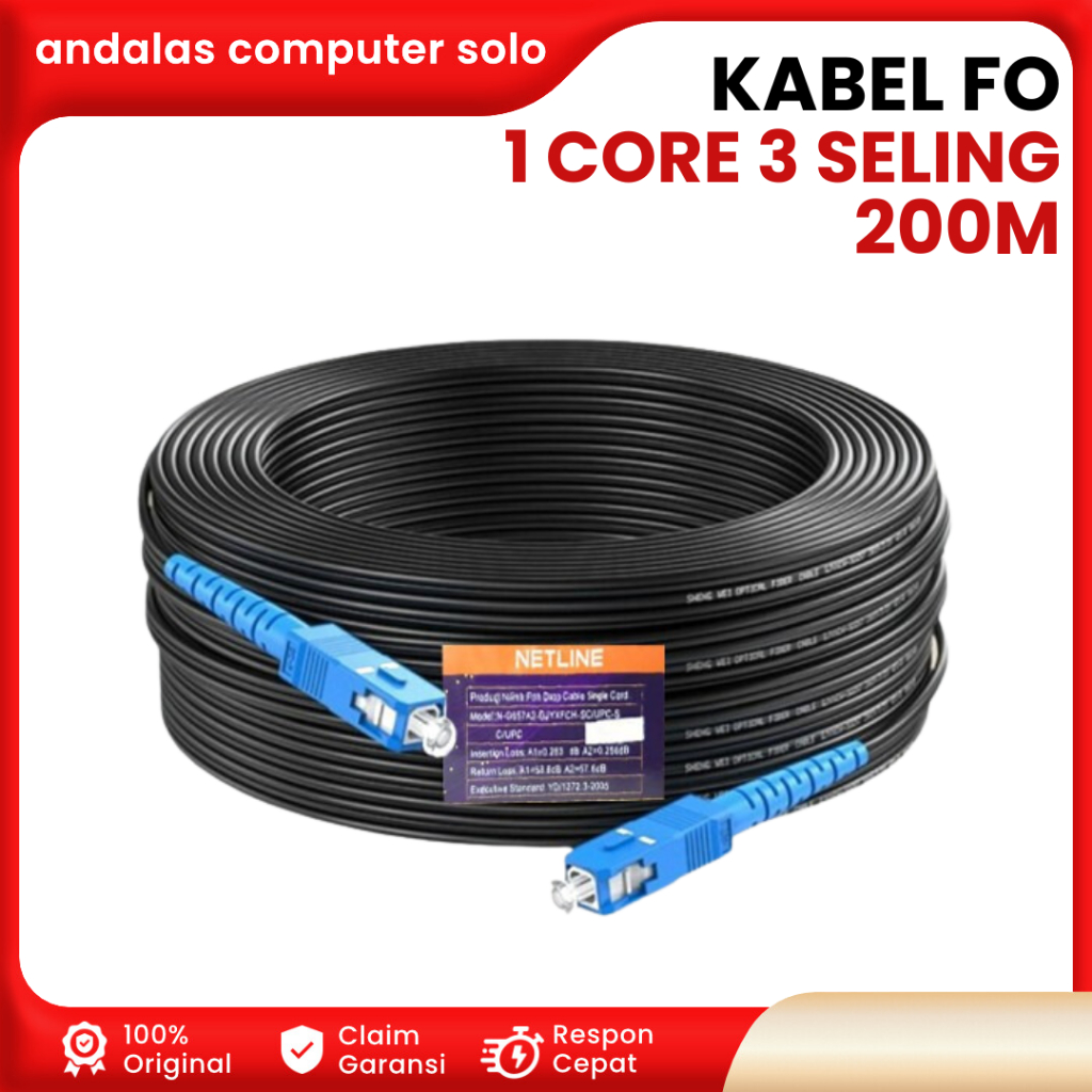 KABEL FO FIBER OPTIK PRECON 200M 1 CORE 3 SLING