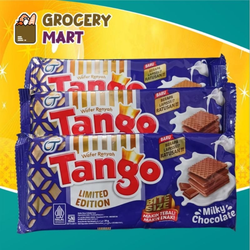 

Tango Wafer Bite Size Milky Chocolate 39gr isi 10pcs -1 PACK