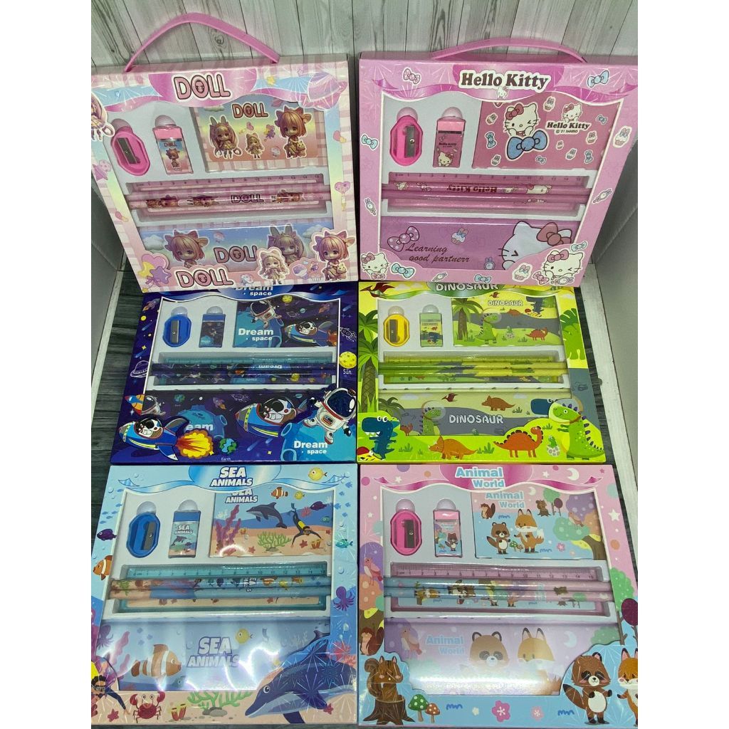 

Study Set Paket Lengkap Alat Tulis Sekolah Pensil Set Karakter Lucu Stationary Set Kartun 8002