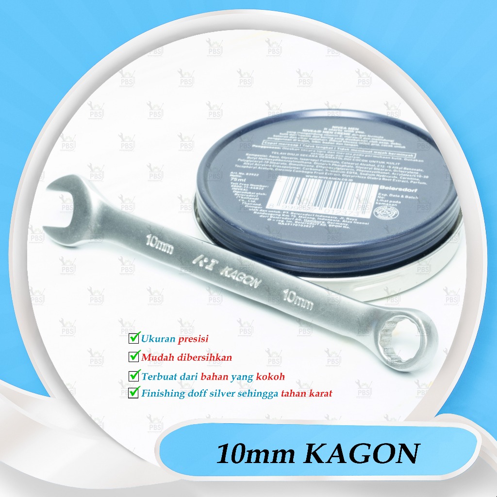 Kunci Ring Pas 10mm KAGON 100% original . kunci 10 ring pas