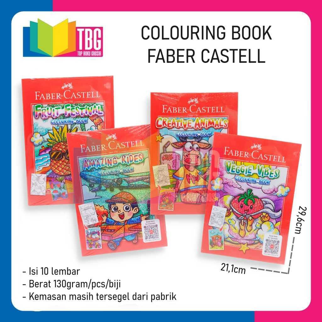 

1 PCS COLOURING BOOK FABER CASTELL BUKU MEWARNAI ANAK