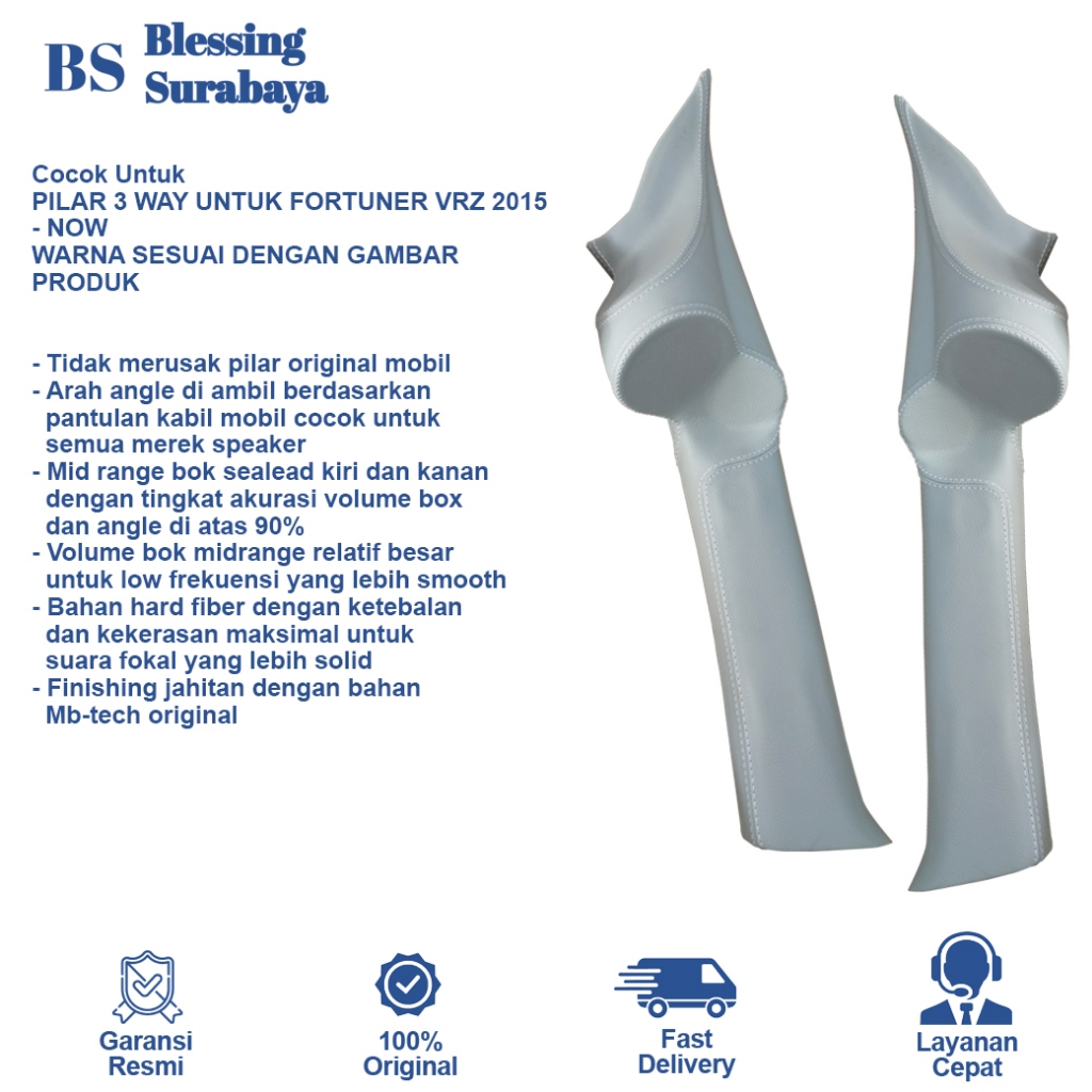 PILAR AUDIO 3 WAY FORTUNER VRZ 2015 - NOW