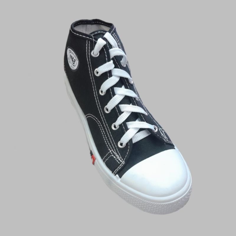 SEPATU SNEAKERS NB LOKAL HIGH HITAM PUTIH