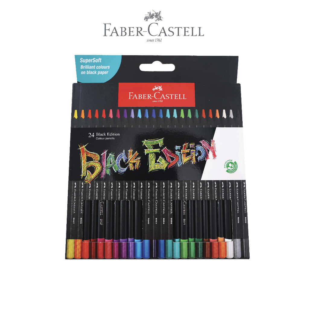 

Pensil Warna Faber Castell Black Edition Series Colour Pencil 24 Warna