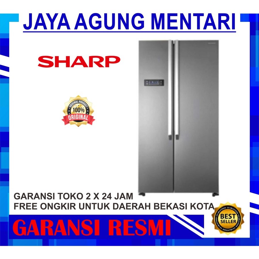 KULKAS SHARP SJ-IS 60 M-SL KULKAS 2 PINTU SIDE BY SIDE SJ IS 60 MSL