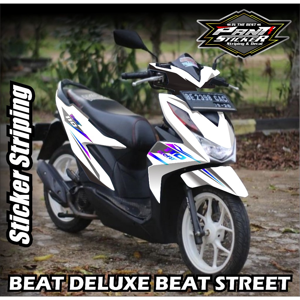 STICKER STRIPING TRANSPARAN MOTOR BEAT DELUXE NEW ESP 2020-2021-2022 RAINBOW II STICKER BEAT STREET 