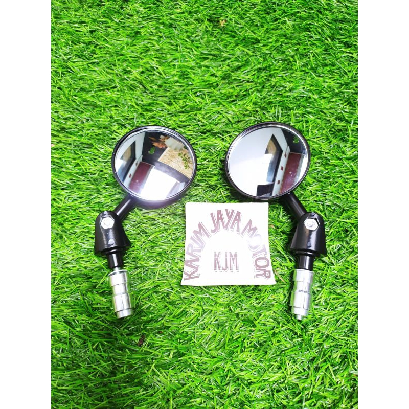 SPION JALU STANG IMPORT FLEKSIBEL hitam kaca cembung CUSTOM JAPSTYLE GL CB MEGAPRO TIGER VIXION THUN