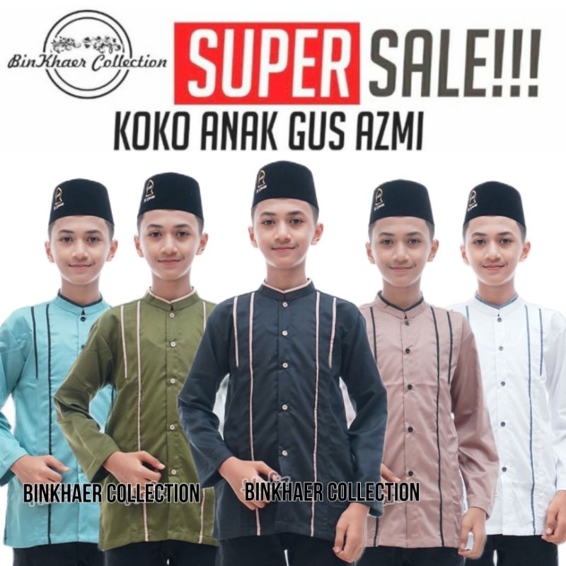 Baju Koko Hadroh Anak Gus Azmi Koko Hadroh Anak Azzahir Koko Anak Kombinasi Terbaru Murah