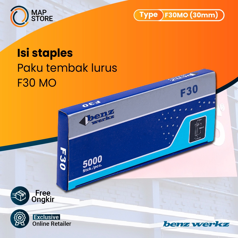 

Benz F30 Mo Isi Mesin Staples Paku Tembak Lurus Mata Gun Nailer F 30