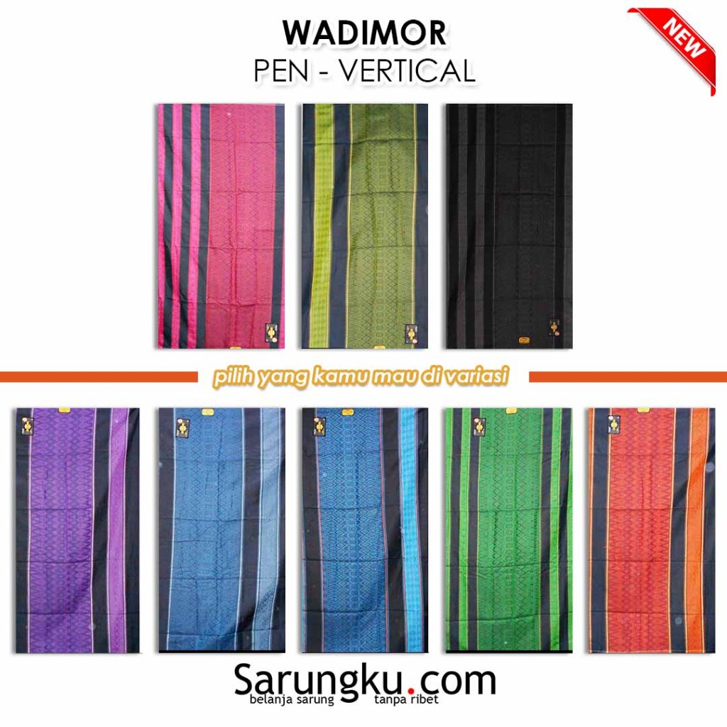 SARUNG WADIMOR PEN MODE SUTRA MOTIF VERTIKAL