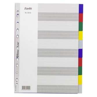 

Bantex PP Colour Divider A4 (10 pages) 6010 00