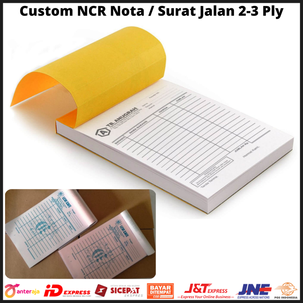 

Custom Cetak Nota NCR Kitir Tanda Terima Invoice Kwitansi Faktur 1/2/3 PLY - Nota Pabrik Custom