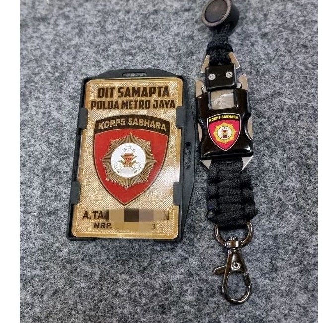 

lencana id KORPS SABHARA full set lanyard plus cover