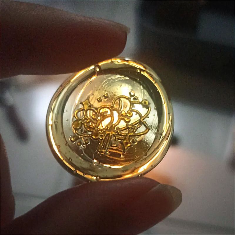 

[Limited Stock] Handmade Wax Seal Coin Stamp Instant (Golden Translucent Edition)