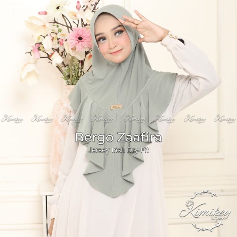 Jilbab Instan Rempel Zaafira / Bergo Rempel Zaafira Kimikey / Bergo Rempel Ped Jersey Super