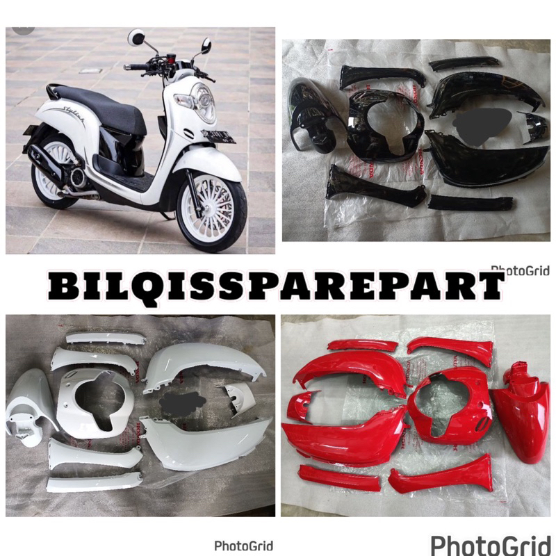 Body scoopy 2018 cover full sett body halus scoopy fi esp tahun 2017 2018 2019 warna merah putih hit
