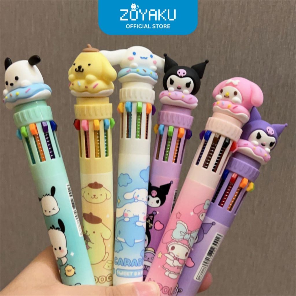 

Pena Pulpen Sanrio 10 Warna Rainbow Karakter Lucu Untuk Sekolah / Kantor STY7038