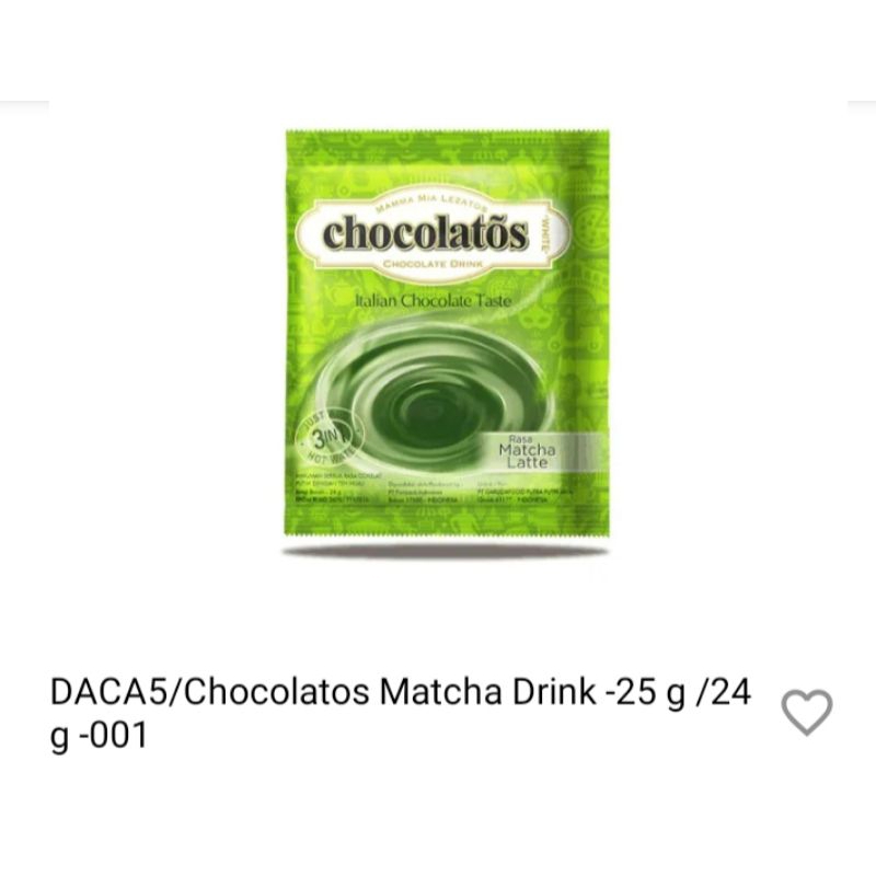 

chocolatos matcha drink 24g